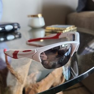 Oakley white and red half jacket 2.0